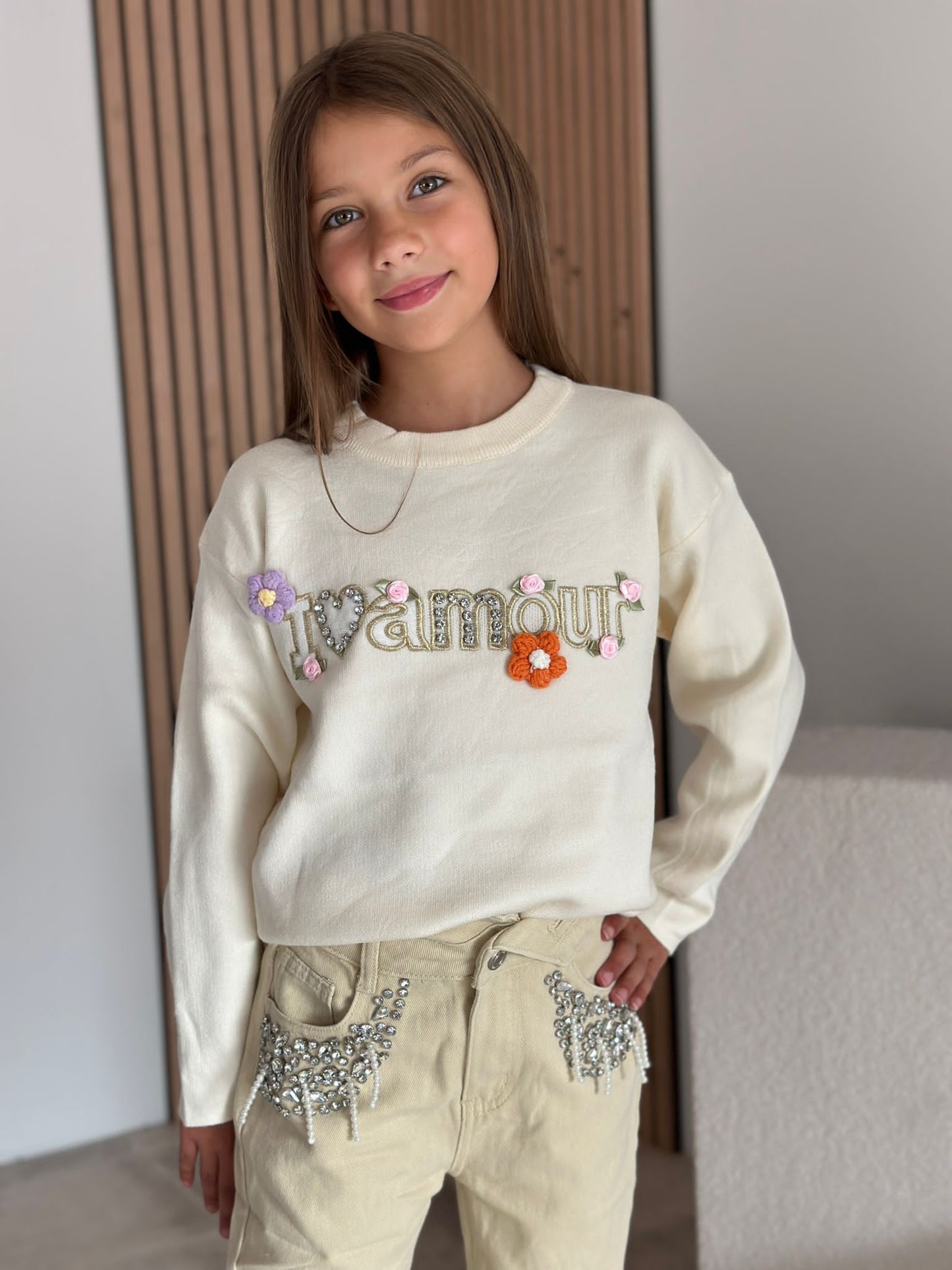 PULL AMOUR BEIGE