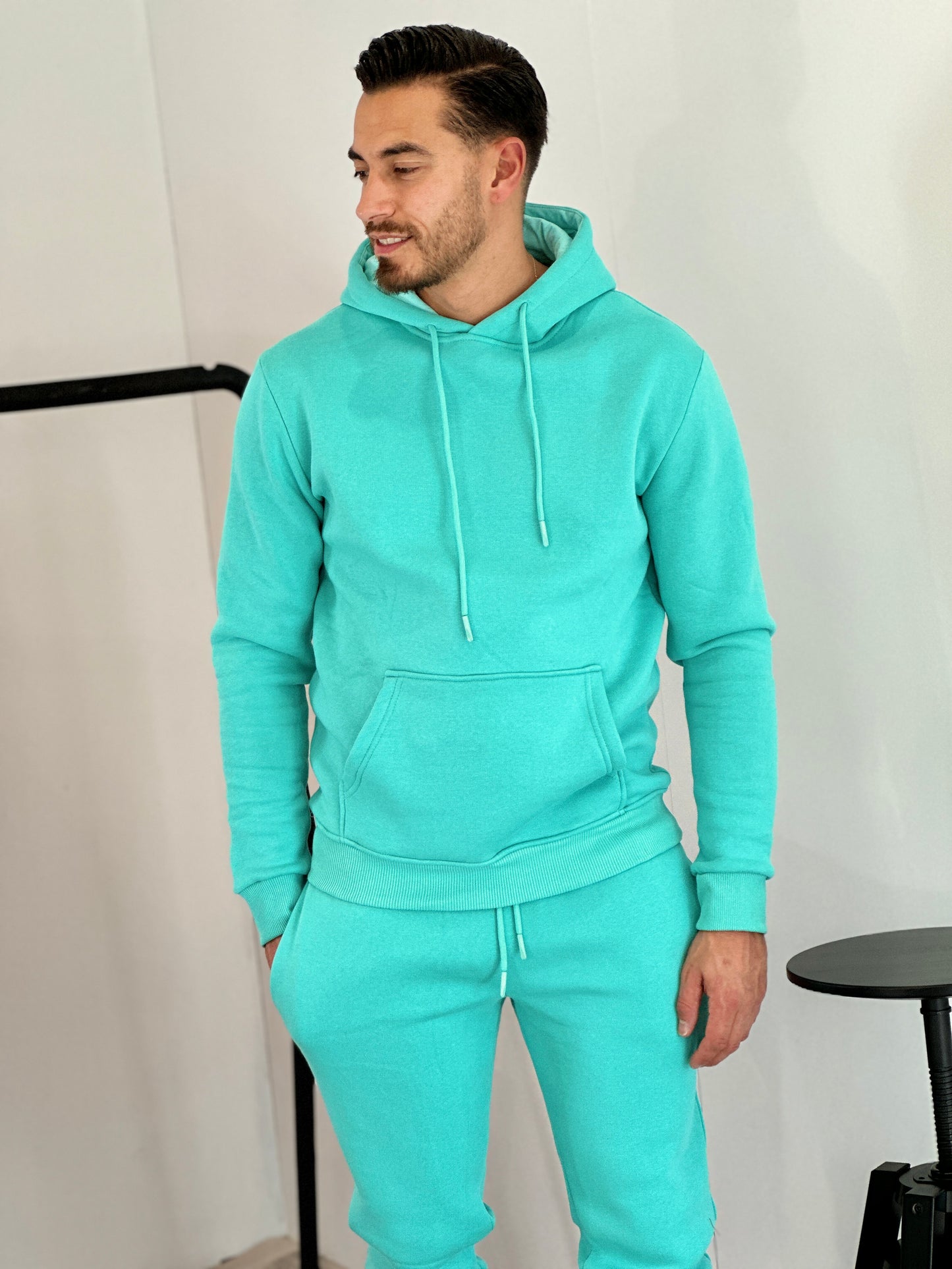 SWEAT A CAPUCHE TURQUOISE