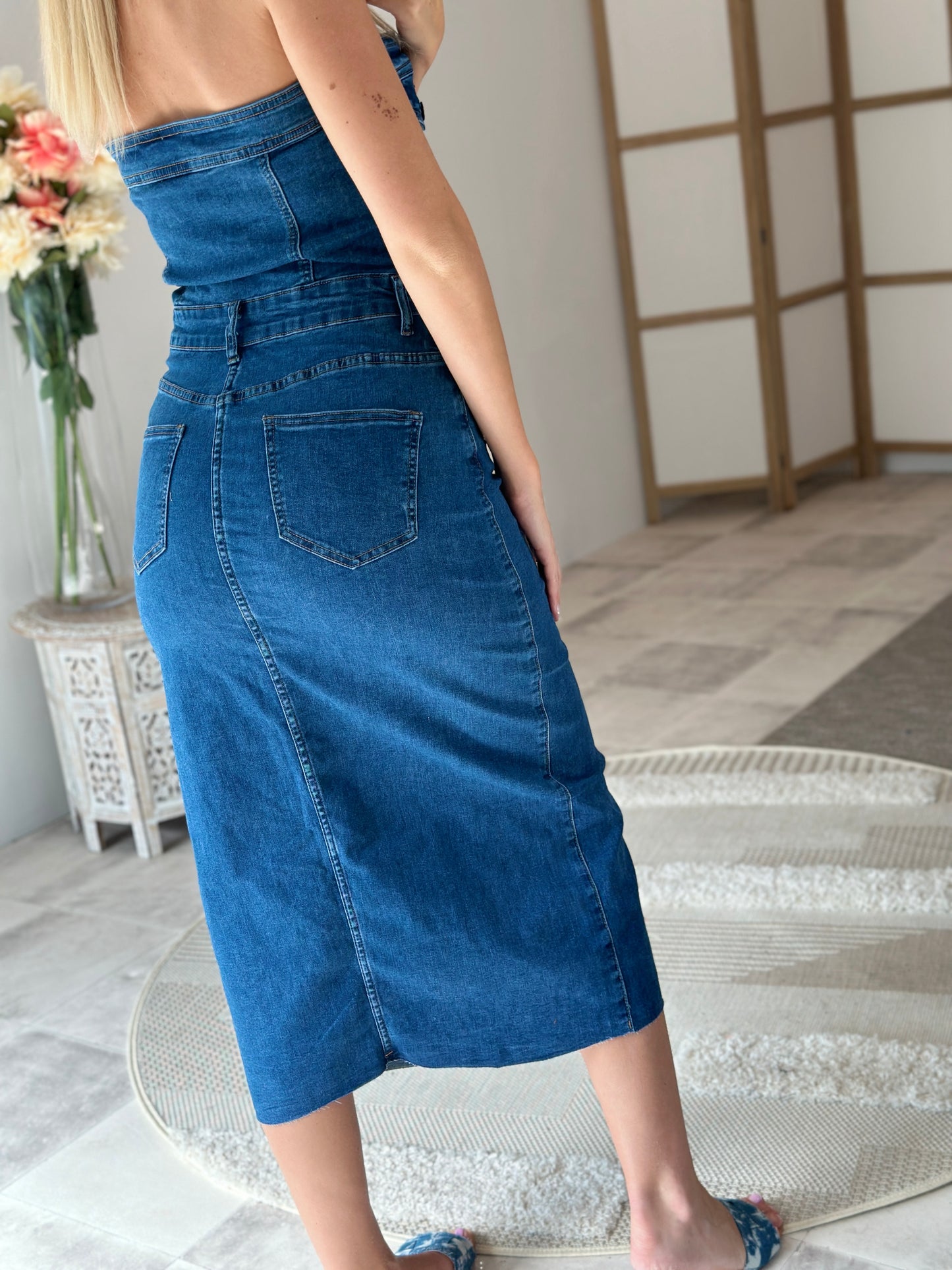 ROBE BUSTIER JEANS MARIA
